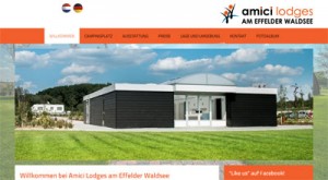 Die Website des Campingplatzes amici lodges bietet vielfältige Informationen.